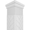 Ekena Millwork Craftsman Classic Square Non-Tapered Herringbone Modern Fretwork Column CC1208ENHBDPRPR - alternate 3